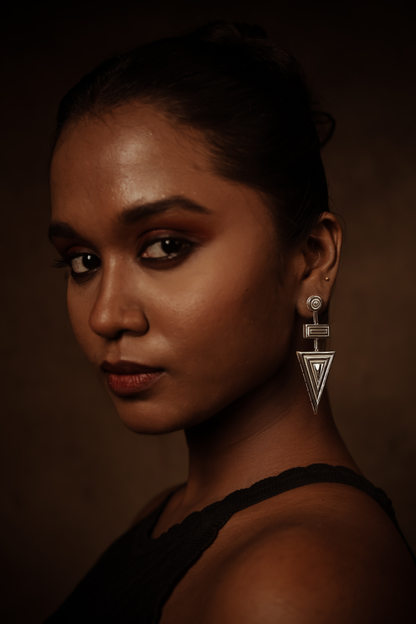 Trikonika earring - Silver