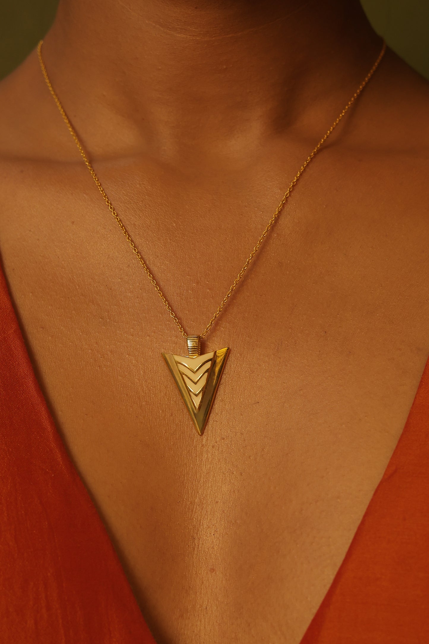 Pointy punch necklace - Gold