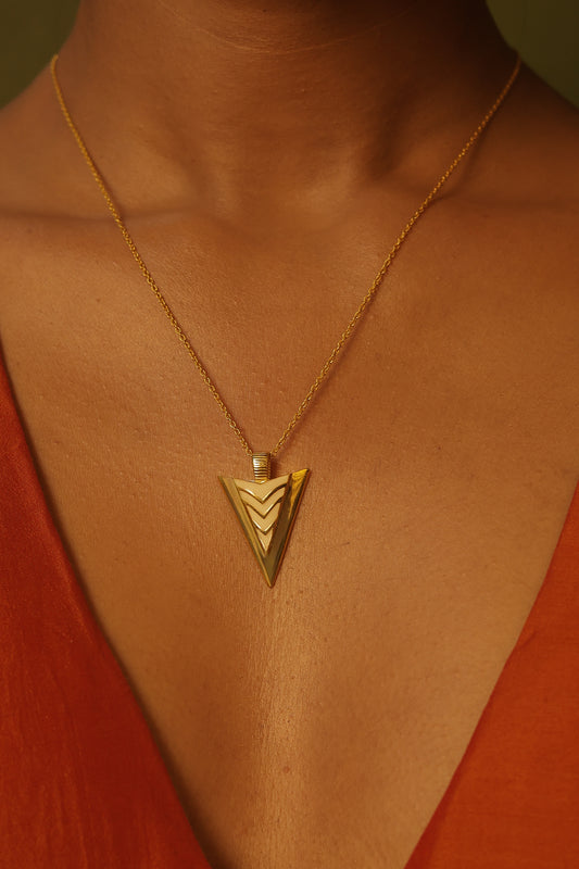 Pointy punch necklace - Gold