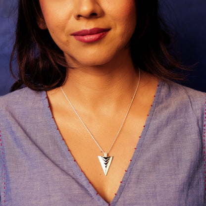Pointy punch necklace - Silver
