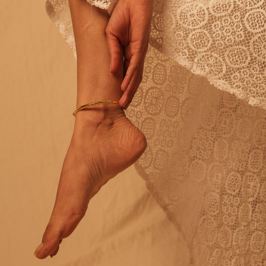 Teer chakra anklet - Gold (Single)
