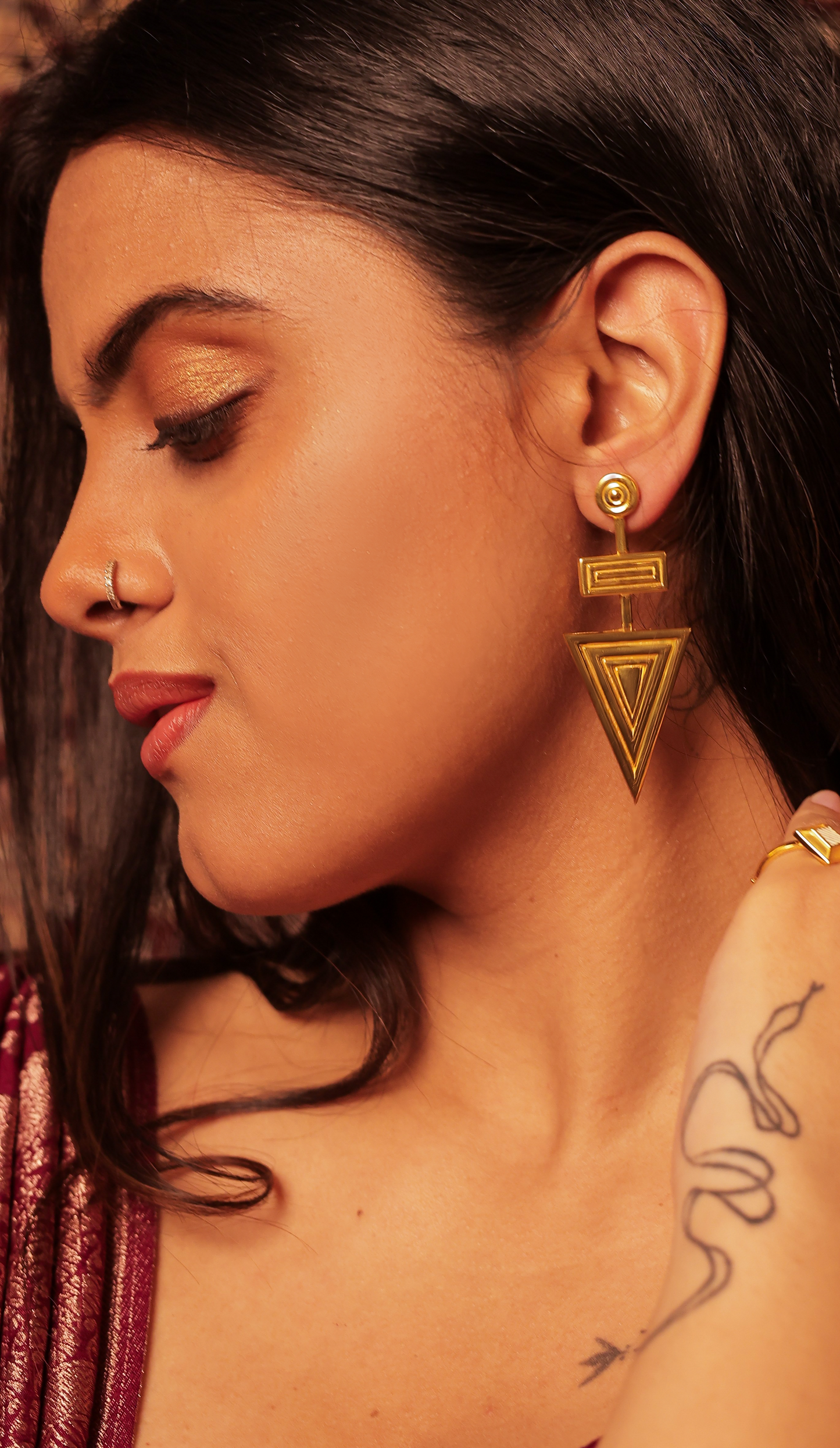 Trikonika earring - Gold