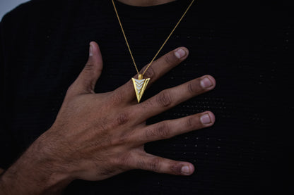Pointy punch necklace - Gold