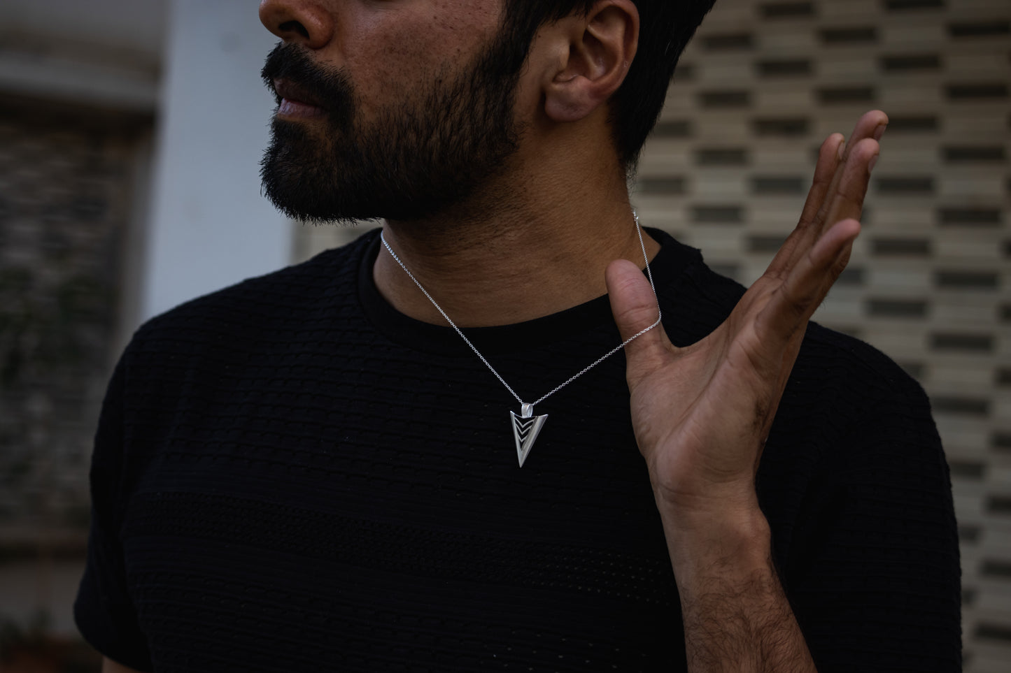 Pointy punch necklace - Silver