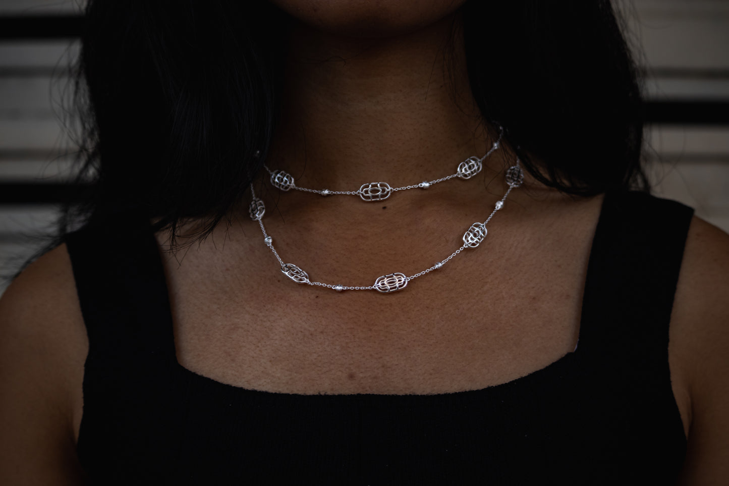 Jugalbandi necklace - Silver