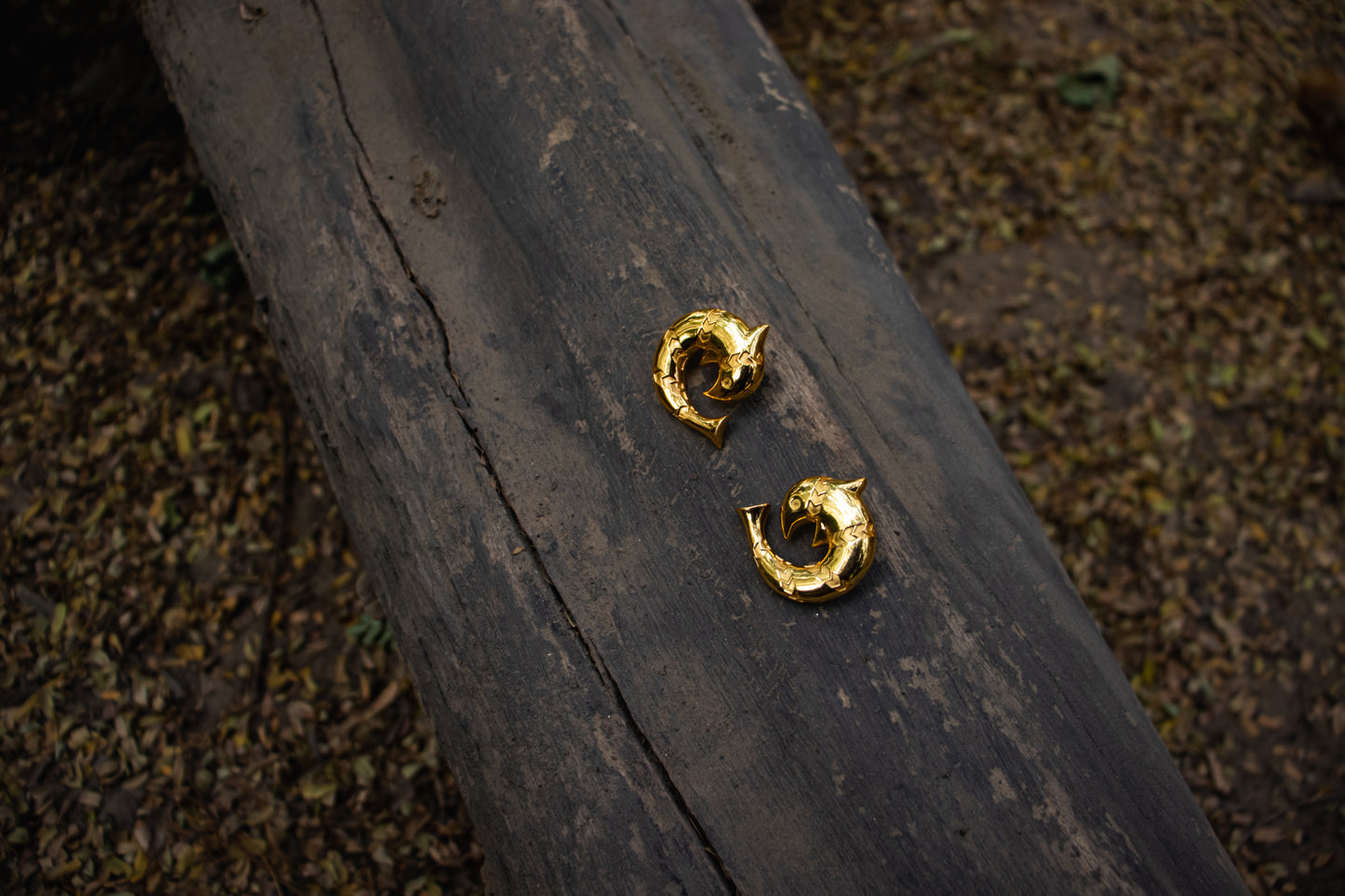 Fish N Fins earrings - Gold